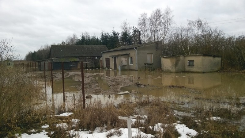 Wołyńce Kolonia - lokalne zalanie posesji