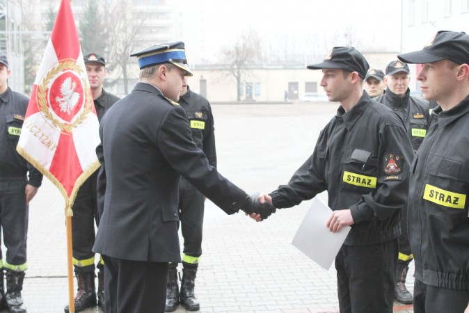 Uroczyste ślubowanie strażaków