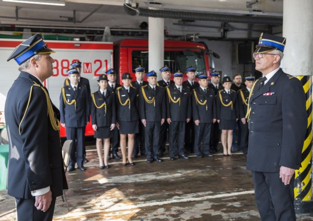 Uroczyste zakończenie służby bryg. Dariusza Wardaka
